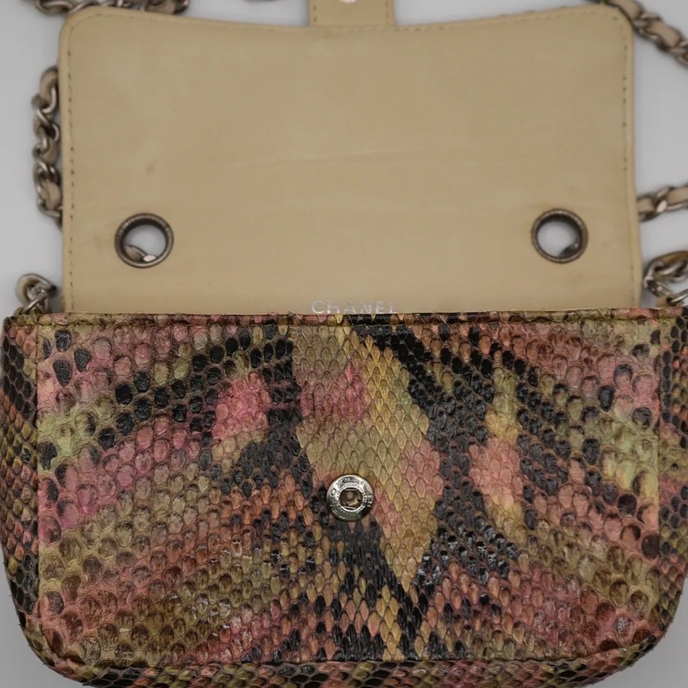 Chanel Python Crossbody Bag With Chain - image 3